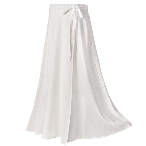 Amazon.com: HIGAKI Womens Linen Skirt Elastic Waist A-Line