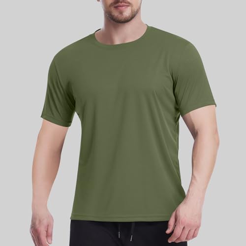 Men's Short Sleeve T-Shirt Summer Casual Quick Dry Rash Guard Shirt Stylish Crewneck Athletic Running Swim Tee Tops2