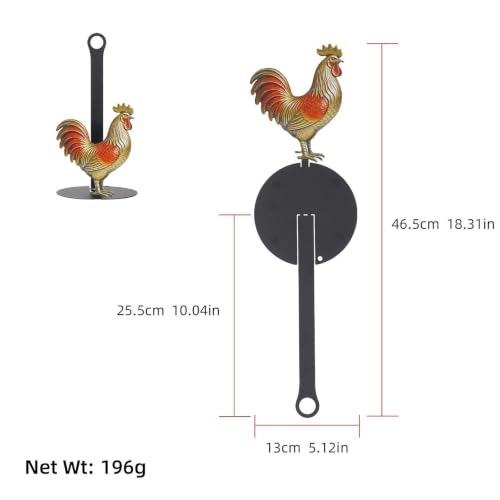 Portarrollos de cocina rústico e independiente con figura de pollo 3