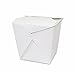Green Direct Chinese Take Out Food Container with Metal Wire Handle White Take out Party Favor Boxes with Easy Flap Closing Cover Pack of 40 (32 oz)