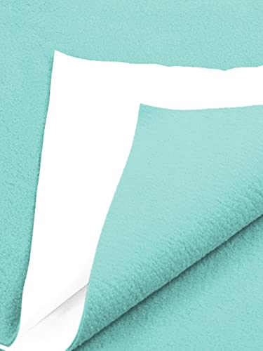 Image of BIANCA Soft Bamboo Baby Dry Sheet, Mattress Protector -1pc Large (smartdry) | Waterproof & Breathable Anti Bacterial | Baby Dry Sheet & Mattress Protector. Solid-sea Green