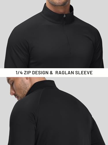 TACVASEN Men's Quarter Zip Pullover Fleece Lined Long Sleeve 1/4 Zip Golf Shirt Athletic Running Fishing Sweatshirts4