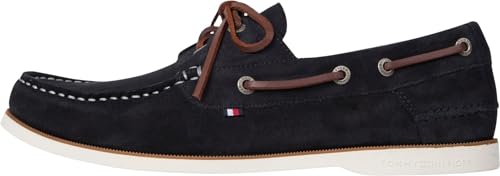 Tommy Hilfiger Náuticos Hombre Core de Ante, Azul (Desert Sky), 40