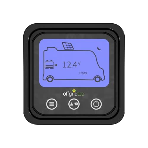 Offgridtec Remote-Display für MPPT Pro Duo Ladecontroller, LCD-Meter mit Echtzeit-Solardatenüberwachung, Systemparameteranpassung, Fehleranzeige, Intuitive Touch-Steuerung, Einfache Wandmontage