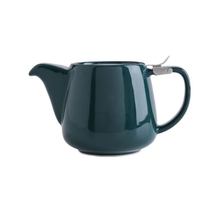 Generic 580Ml Zestawy Herbaty Porcelana Kolorowy Ręcznie Wykonany Garnek Do Herbaty Pokrywa Ze Stali Nierdzewnej Extra-Fine Infuser Do Parzenia Luźnej Herbaty Z Liści/Zielony/580Ml