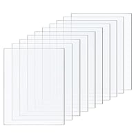 Taiyeestar 10er Profi Set ultra klare Acrylglas Kunststoffplatten(10x15cm), 1mm Acrylplatten, Acrylplatte, Transparente Acrylglas Platte für Fotorahmen, Projektausstellung, Malerei, Tischaufsteller