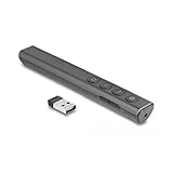 [Presentador láser USB] [antracita]: operación [inalámbrica] (alcance 20m), funciones [de puntero], ideal para [presentaciones] (conferencias).