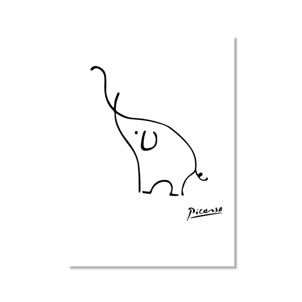 Amazon.co.jp: ピカソ絵画 抽象的な動物 スケッチプリント キャンバス