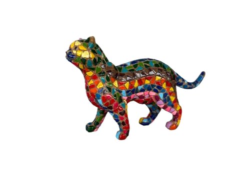 Idée cadeau chat Barcino Designs statuette mosaïque Ole colorée 11cm - 4