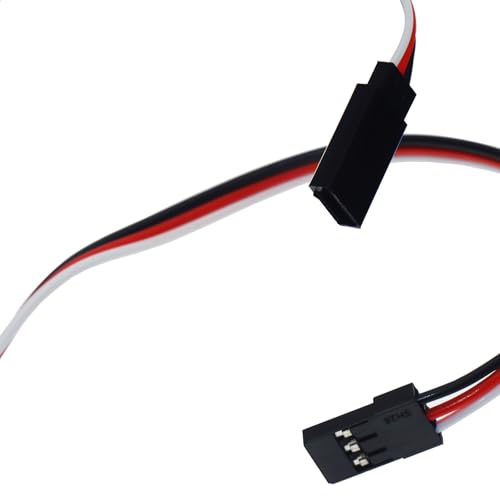 Nvwadayu 3-Pin Servo Extension Wire Lead Female to Male, JR Plug Connector, RC Servo Extension Wire Connectors, Remote Control Parts for RC Car Drone Quadcopter Aircraft ETC. (30cm-5pcs) - Thumbnail 3