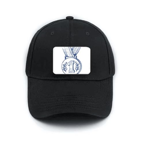 Casquette classique réglable noir avec motif Blue Football Championship Medal pour adulte