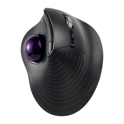 サンワダイレクト ワイヤレス トラックボールマウス 静音 チルトホイール 高速スクロール Bluetooth 5ボタン 充電式 エルゴノミクス マウス 無線 トラックボール バイオレット 400-MAWBTB230BKV