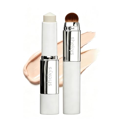 Shekys Color Changing Foundation (1pc), 2 in 1 Color Changing Korean Foundation Stick with Brush-Longwear Match, Adaptive Coverage, Smooth Everyday Base for All Skin Types