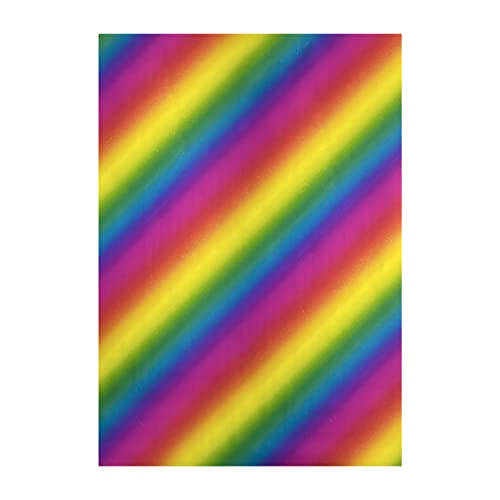 Briartw 100 Sheets Rainbow Holographic Hot Foil Paper,20x29cm Toner Reactive Foil Hot Stamping Foil Paper by Laser Printer and Laminator for Scrapbooking Craft Cardmaking DIY Album Decoration