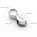 QiCheng&LYS Jeweler Pocket Loupe Magnifier, 30X Glass Lens Magnifying Glass for Jewelry, Coins, Stamps,Antiques and More (Silver)…