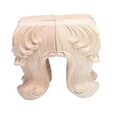 Patas de muebles talladas: estos pies de soporte están hechos de madera, son ecológicos, duraderos, resistentes al desgaste y fuertes, patas de madera para muebles