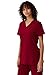 floralhue Scrubs for Women, Soft V-Neck Scrub Tops, Stretchy Medical Uniform with 5 Pockets, Breathable & Easy Care, Burgundy, M