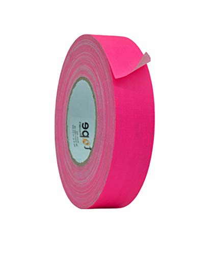 Image of WOD GTC12 Gaffer Tape, Fluorescent Pink Low Gloss Finish Film, 1.5 in. x 60 ft. (Pack of 32) Residue Free, Non Reflective Cloth Fabric, Secure Cords, Water Resistant, Photography, Filming Backdrop