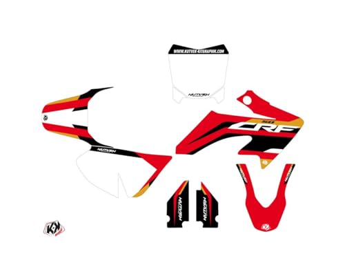 Kit Deco Moto Cross League Honda 50 Crf Gold sur piste - 2
