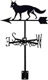 Windfahne aus Metall mit Hundemotiv, für den Außenbereich, Dachmontage, schwarz, Dekoration, Richtungsanzeiger, Messwerkzeug, Bauernhaus, Garten, Hof - Hund