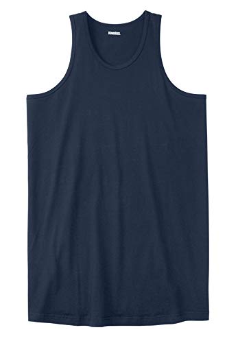 KingSize Men's Big & Tall Longer-Length Shrink-Less Lightweight Tank - Big - 8XL, Navy