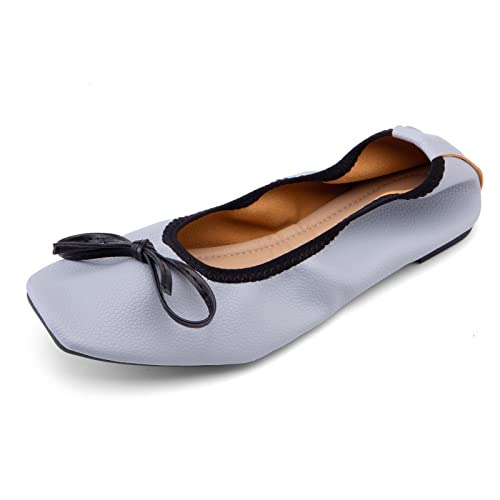 Chaussures femmes bout carré Gicoiz : ballerines pliables et chaussons de ville