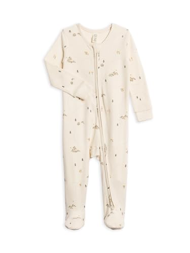 Image of Colored Organics Baby Zip-Up Footed Sleeper with 2-Way Zipper - Organic Cotton Pajamas