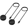 Charger Compatible with Garmin Forerunner 265/265S Charger Cradle Dock,3.3 Ft Type C Charging Cable Stand Station for Garmin Forerunner 265/265S Smartwatch (Black&Black)