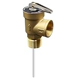 VAV Temperature Pressure Relief Valve, 3/4' NPT Female Thread, 150 PSI, 4' Temperature Probe, Lead-Free Copper, CSA LISTED