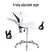 FRNIAMC Hydraulic Saddle Rolling Adjustable, Heavy-Duty (350 lbs) Stool Chair for Beauty Salon Massage Dental Clinic Home Office Use(White, Updated to Soft Wheels)