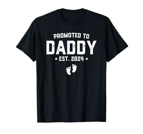 Promoted To Daddy Est. 2024 Shirt Baby Gift For New Daddy T-Shirt