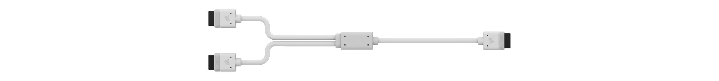 CORSAIR iCUE LINK Y-Kabel 600mm Prosto Biały