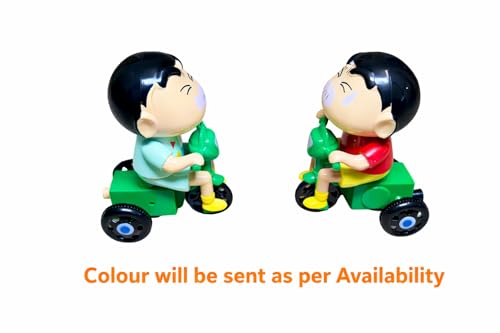 Image of Shinchan Cartoon Tricycle Toy Figure for Kids - Cute Anime Action Figure PVC Collectible | Shin Chan Bike Riding Figurine | Desk Decor Display Toy | Gift for Boys, Girls & Anime Fans