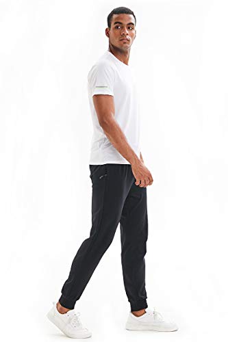YAWHO Men's Joggers Sweatpants Tracksuit Bottoms Sport Trousers Athletic Pants for Jogging,Workout,Gym,Running,Training with Zip Pockets - Image 2