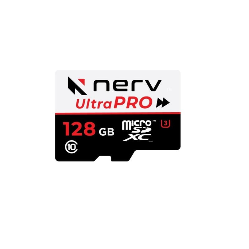 Nerv UltraPro Micro SD Card for Drones, Smartphones, Tablets, and More, Class 10 U3, High Performance, Secure Storage and Data Transfer, Magnet and X-Ray Safe (128)