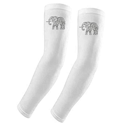 Manchons de protection UV contre coups de soleil motif dents d'éléphant