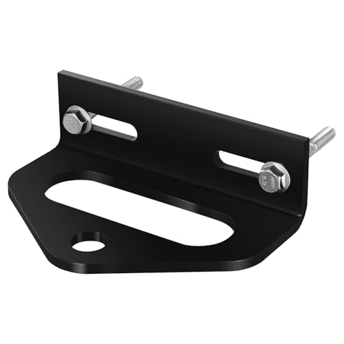 Sosoport Enganche Metálico Reforzado para Cortacésped Negro Kit de Enganche para Remolque Tornillos Accesorio Resistente de Hierro para Transporte Seguro y Uso Versátil en Césped y