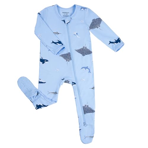 Image of Okayinn BubblePanda Rayon Made From Bamboo Baby Pajamas Baby Clothes for Boys Girls Unisex Zip-Front Non-Slip Onesie Sleeper