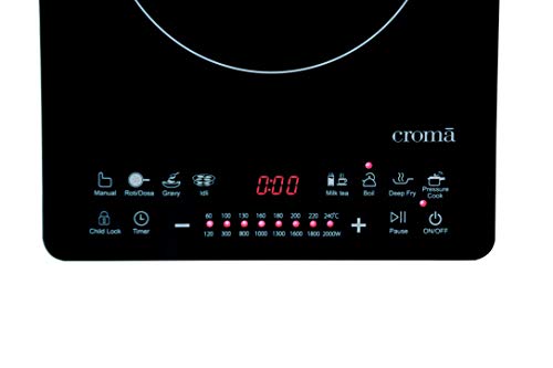 Image of Croma CRAG0140 Slim Induction Cooker (Black)