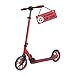Price comparison product image HUDORA Scooter Up 200 - red - Quiet aluminium scooter for up to 100kg - Adjustable in height & foldable city scooter - Jolt-free kick scooter for children / teenagers & adults