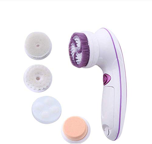 Preisvergleich Produktbild Elektrische rotierende Reinigungsbürste, tragbare 5-in-1-Gesichtsbürsten-Reinigungssys... für Gesichtsreinigungs-Peeling
