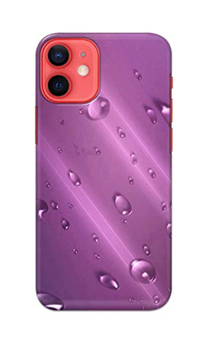 Image of PRINTFIDAA Water Bubbles in Lilac Background Printed Designer Hard Back Case Cover for Apple iPhone 12 / iPhone 12 Pro (6.1 inch), A2403, A2172, A2402, A2407 -(SS) MVN1005