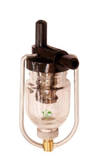 SKGREEN® Glass Bowl Magnetic Fuel Filter for All Petrol Bikes BS3 and BS4 Carburetted Models