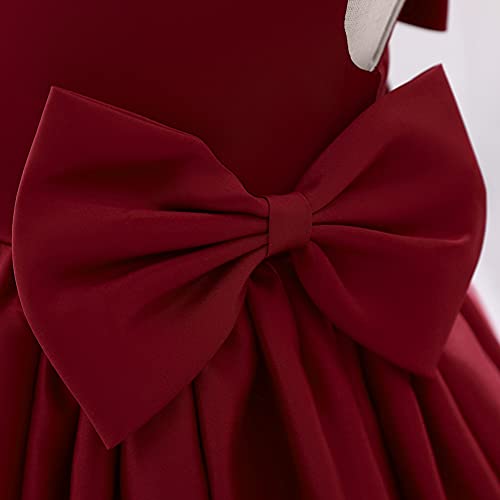 Robe princesse bébé fille en satin d'exception IDOPIP avec nœud papillon - 5