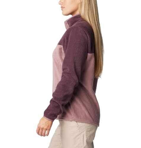 Image of Columbia Womens Benton Springs Half Snap II Pull Over Fleece Jacket, Dark Stone /Canoe /Vintage Blue, 3X