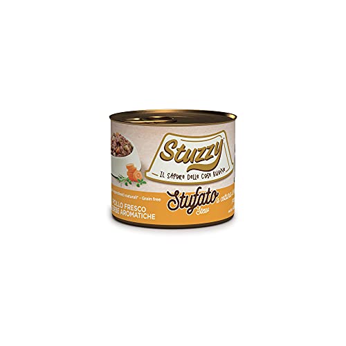 Stuzzy, Estofado, Comida Húmeda para Perros Adultos Sabor Pollo, Bocaditos en Salsa - Total 1,2 kg (6 latas x 200 gr) Cover