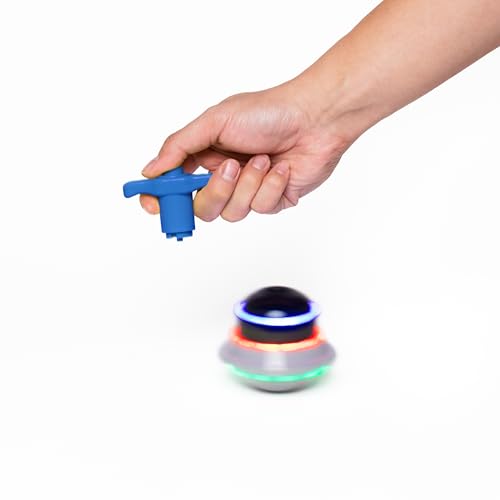 Light Up Spinning Top Toys for Kids – LED Flashing Spinner Tops with Colorful Glow, Handheld Spin Toy Party Favors & Classroom Prizes – Fun Designs 3-Pack (Chick, Bunny & Alien) - Thumbnail 7