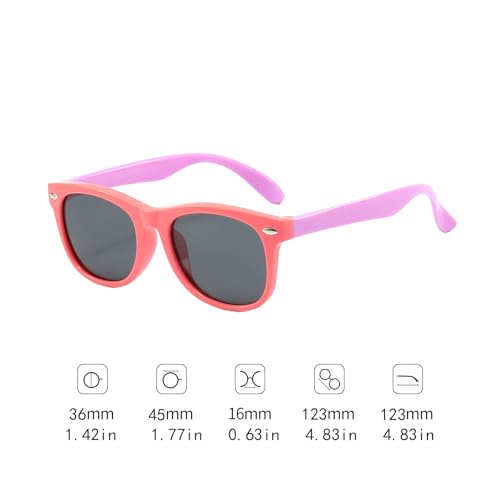 Image of FANNYGO 3 Pack Kids Sunglasses for Boys Girls Kid children's Polarized Sunglasses Age 3-10