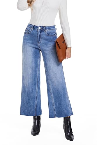 Wide Leg Jeans for Women Trendy High Waisted Flare Jeans Stretchy Baggy Denim2