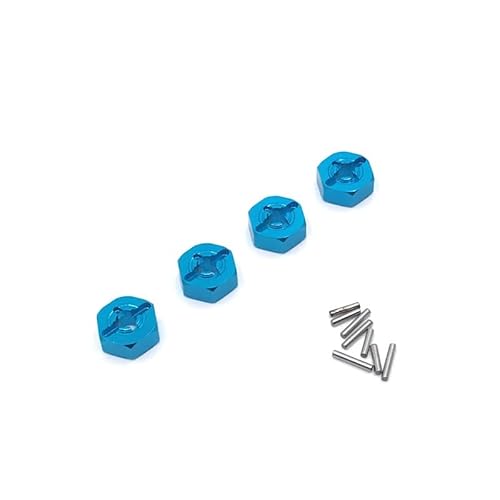 WL-toys 144001 144002 144010 124016 124017 124018 124019 A949 A959 A969 A979 RCカーパーツ用メタルアップグレード12mmハブアダプター(Blue)
